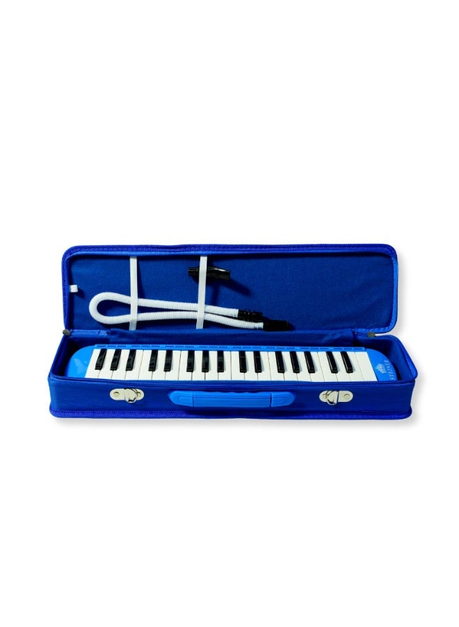 Steiner 37-Key Melodica GSM-08 – Portable Wind Keyboard Instrument with Carrying Case and Mouthpiece – Blue Finish - Image 3