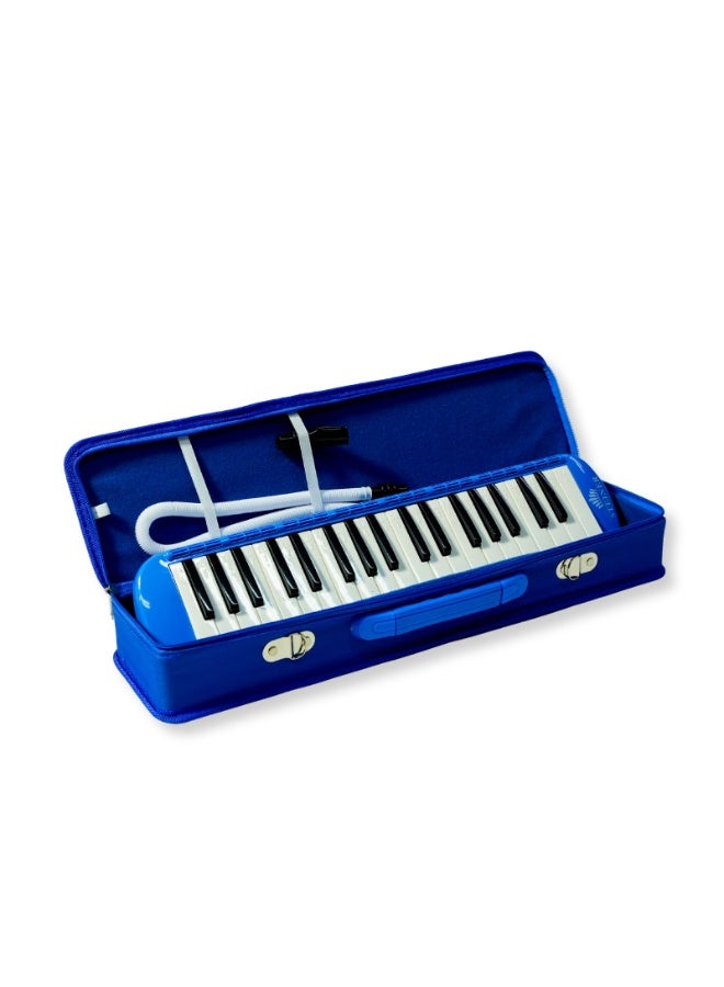 Steiner 37-Key Melodica GSM-08 – Portable Wind Keyboard Instrument with Carrying Case and Mouthpiece – Blue Finish - Image 5