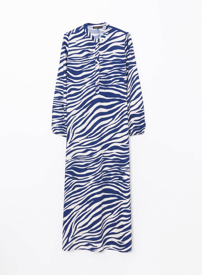 LC WAIKIKI Crew Neck Zebra Patterned Women'S Dress  - Image 5