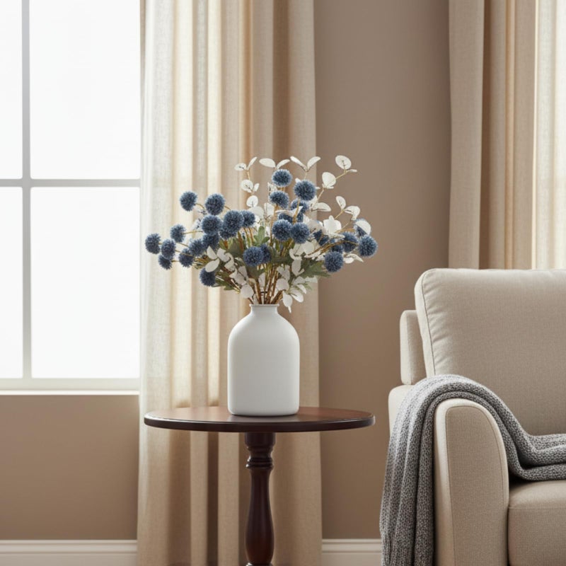 RyddeligHome Large White Vase, Big Iron Vase for Long Stem Flowers, White Arlo Matte Finish for Modern Minimalist Table Decor, Japandi Home Decor - Image 5