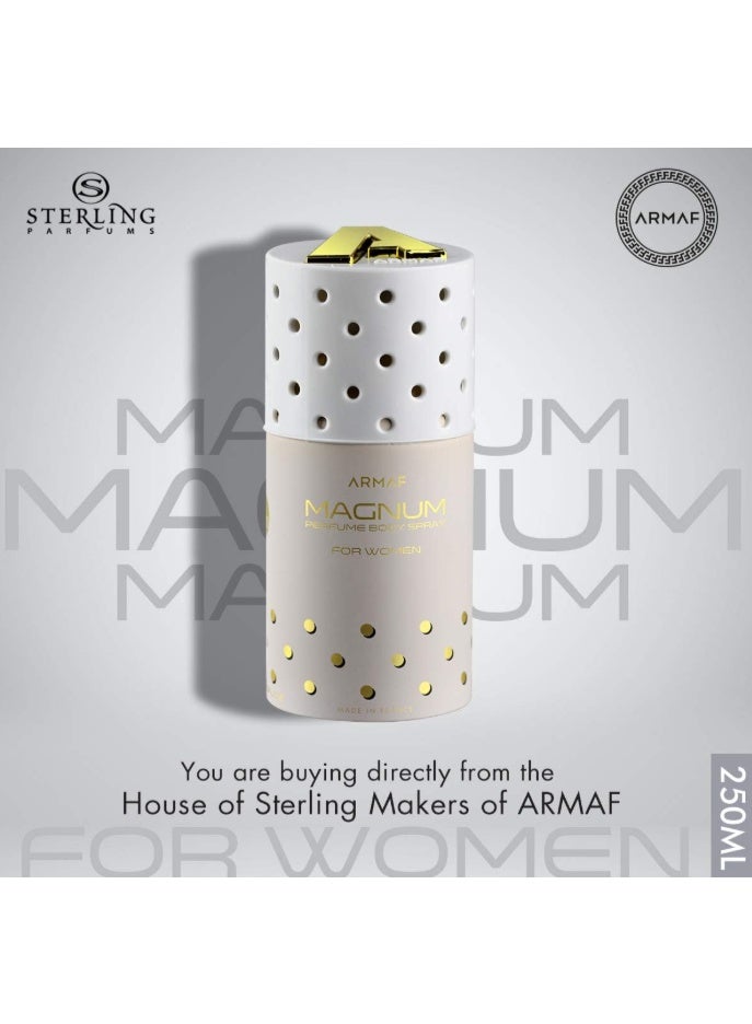 أرماف بخاخ معطر للجسم ماجنوم A10 للنساء من ارماف، لون أبيض، 250 مل - Image 2