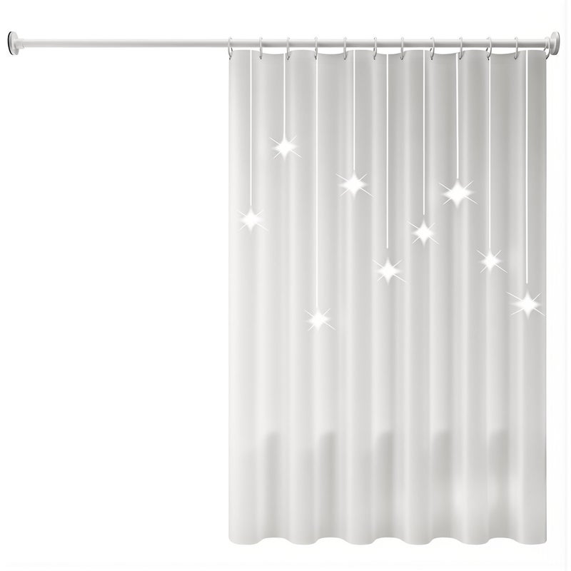 Full Seal Shower Curtain 80x180cm Zero Gap Leak Proof Anti Soap Scum EVA Liner - Image 3
