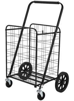 Generic Folding Trolley Carts Heavy-duty Iron Carts Large Carts with 2 Iron Universal Wheels and 2 Large Wheels  - Image 1