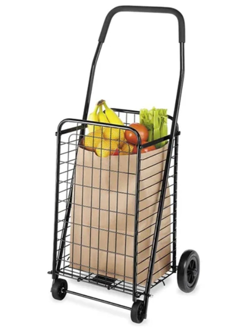 Generic Folding Trolley Carts Heavy-duty Iron Carts Large Carts with 2 Iron Universal Wheels and 2 Large Wheels  - Image 5