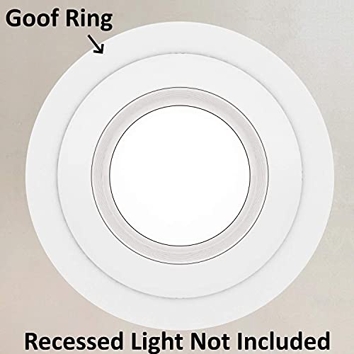 harrrrd 25 Pack Gloss White Goof Trim Ring for 6" Inch Recessed Can Lighting Down Light, Outer Diameter 8 Inches - Image 4