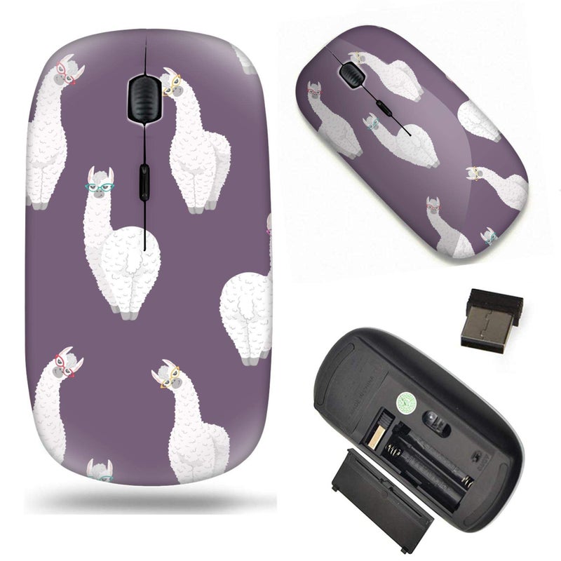 Nothers Wireless 2.4G Computer Laptop Mouse Mice/Funny Cute Alpaca Llama in Glasses - Image 5