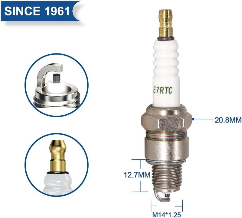 TORCH E7RTC Spark Plug Replacement for NGK 7022, Champion RL82YC, Denso W22FPR-U, Bosch W225T7, Toro 121-4199, Champion QL82YC, Denso W22FPR-U, Bosch W225T7, OEM - Image 1