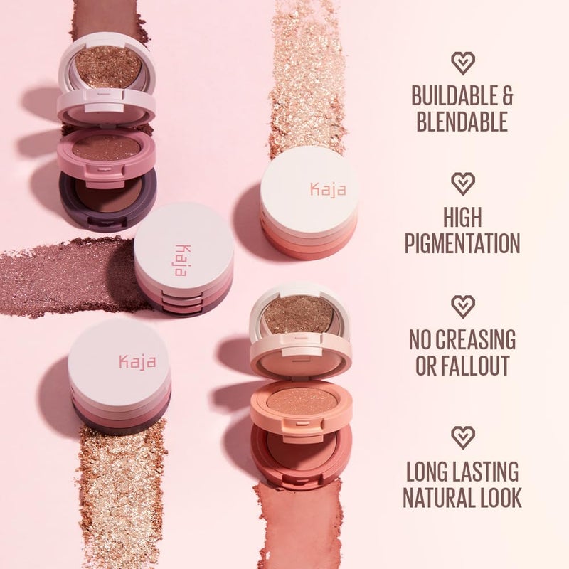 Kaja 3 Colors Eyeshadow - Beauty Bento 07 Glowing Guava | Mosaic Chrome, Shimmer, Matte finish, Cruelty free, K-Beauty Mini Palettes, Easy Finger Blendable, Glitter, High Pigmentation, 0.03 Oz - Image 3
