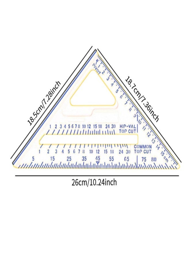 Baoblaze Carpentry Triangle Ruler, Metric and Imperial Scribing Carpenter Marking Tool,Measuring Square Tool for Industrial Carpenter Building, Pink - Image 2