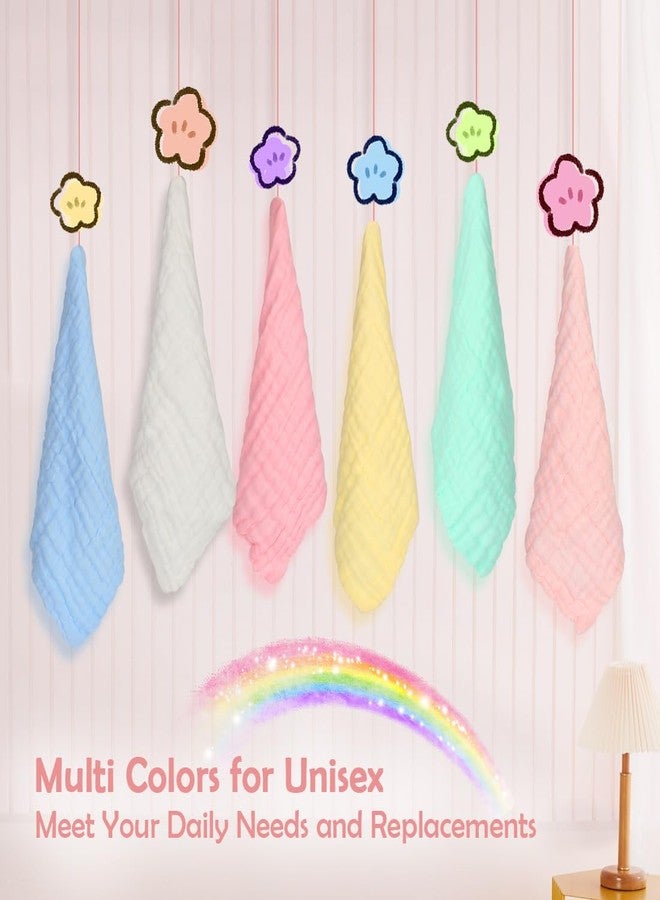 Orighty Muslin Baby Washcloths Pack of 6 - Soft Face Cloths for Newborn, Absorbent Baby Bath and Face Towels, 100% Cotton Babies Wipes, Burp Cloths, Feeding Towels for Babies and Infants - 10 x 10’’ - Image 4