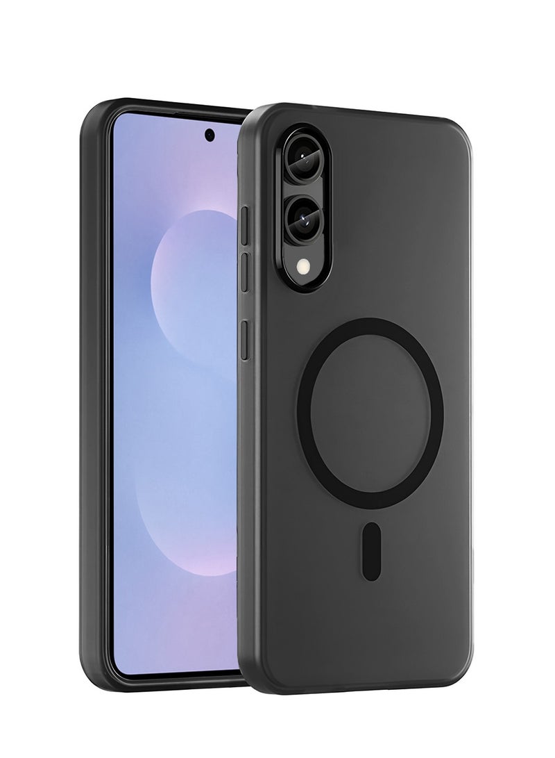 دبليو تيك غطاء واقي أنيق لهاتف سامسونج جالاكسي S25 إيدج 5G من سلسلة سندي 2025، هجين شفاف مع شحن مغناطيسي، وحواف مرتفعة للكاميرا - باللون الأسود - Image 1