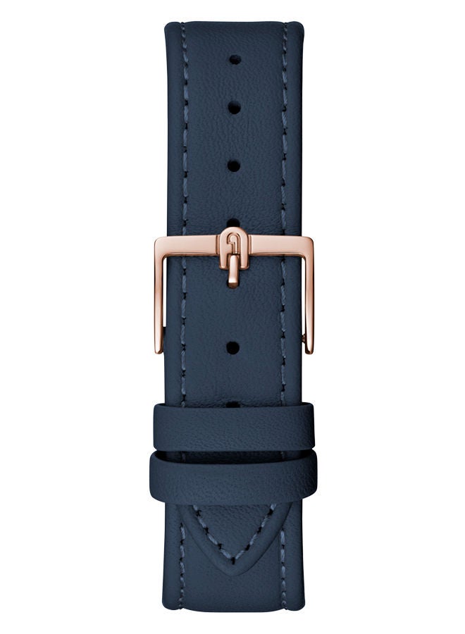 FURLA Minimal Shape Watch for Women Blue Dial  with Blue Medium & Dark Leather Band - Image 3