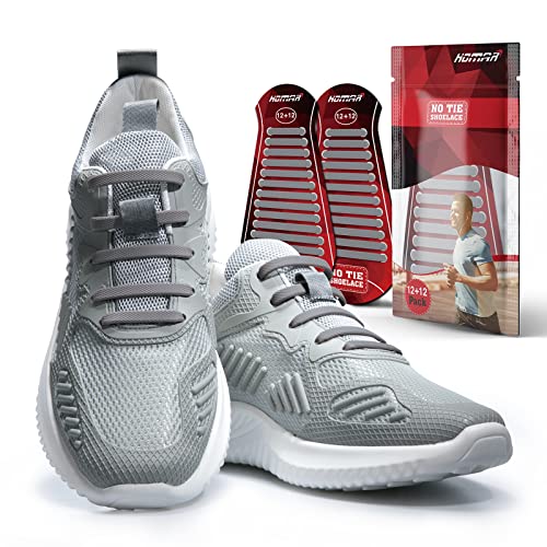 HOMAR No Tie Shoelaces for Kids Adults Stretch Elastic Tieless No Tie Shoe Laces - Image 2