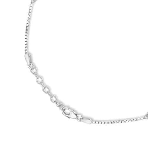 ZAVYA 925 Sterling Silver Dark Allure Black Beads Rhodium Plated Anklet (Pair) | Gift for Women and Girls | 1 Year Plating Warranty - Image 5