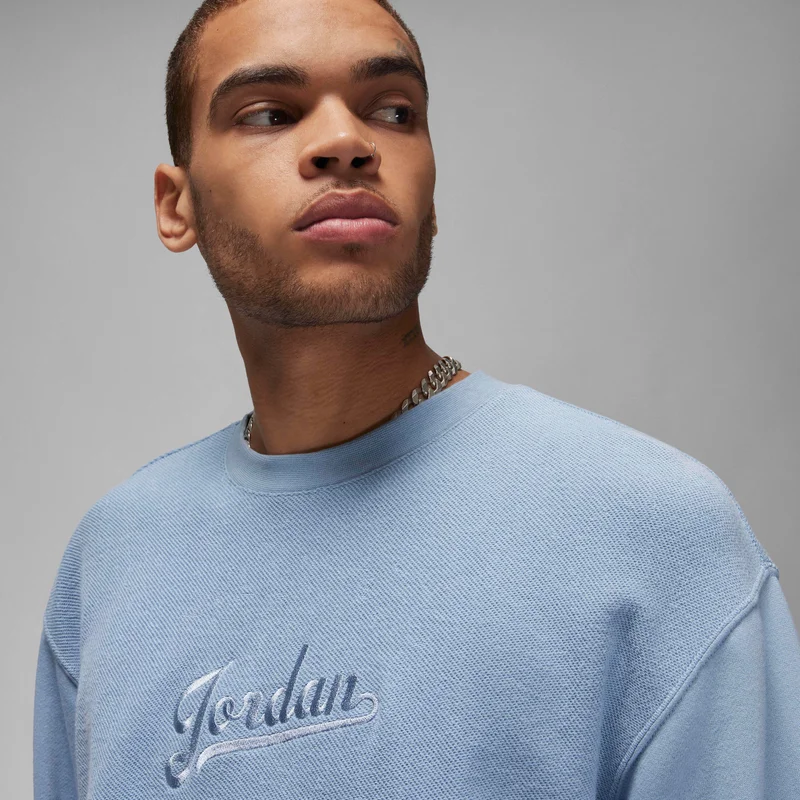 Jordan Blue Men's Flight MVP Long-Sleeve Fleece Top for Men | Best Price UAE