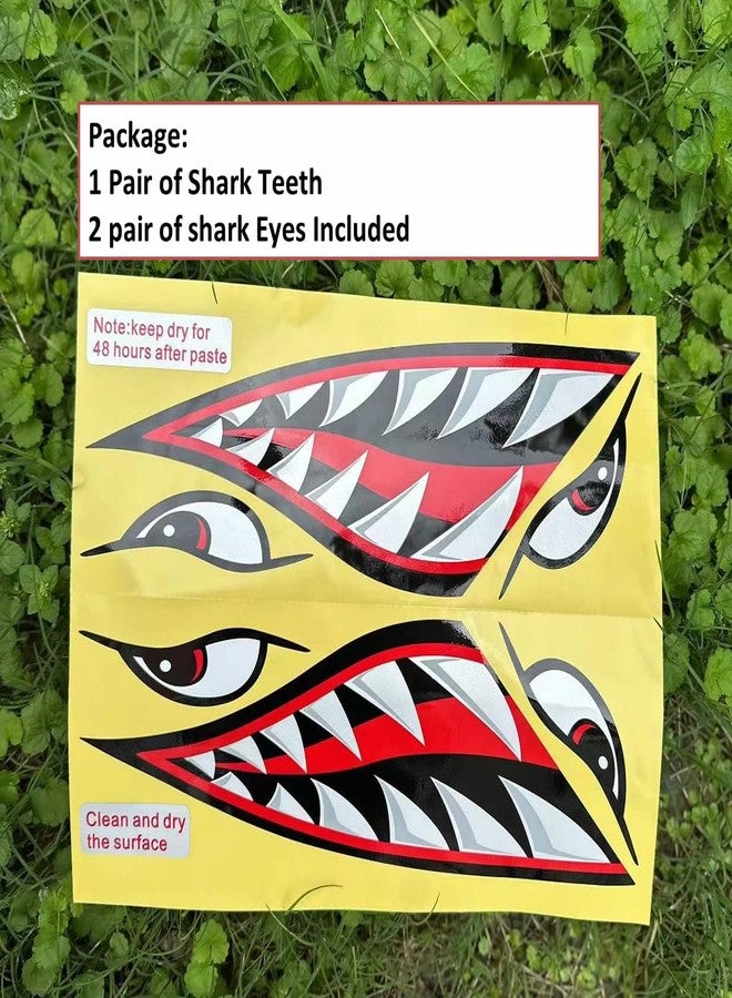 Alemon Kayak Decals Waterproof, Shark Teeth Mouth Decal Graphics Sticker Fishing Boat Canoe Car Truck Kayak Stickers Decals Accessories, Reflective, 1 Pair 14.8 x 5.0 inches - Image 4