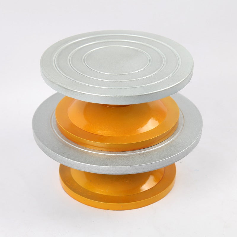 25Cm Plastic Steel Turntable 30Cm Pottery Clay Plastic Pan/Tilt Trimming Table Cake Decorating Turntable Manual Washing Bar Turntable - Image 3