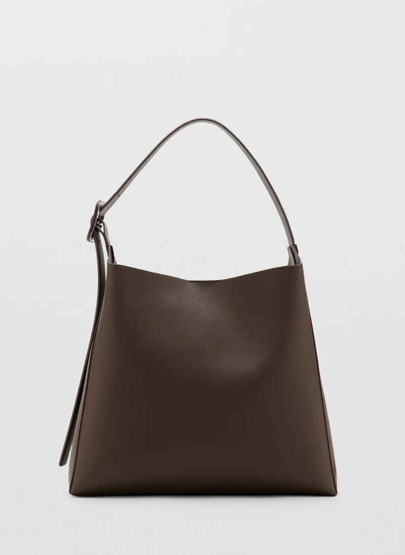 MANGO Shopper bag with buckle