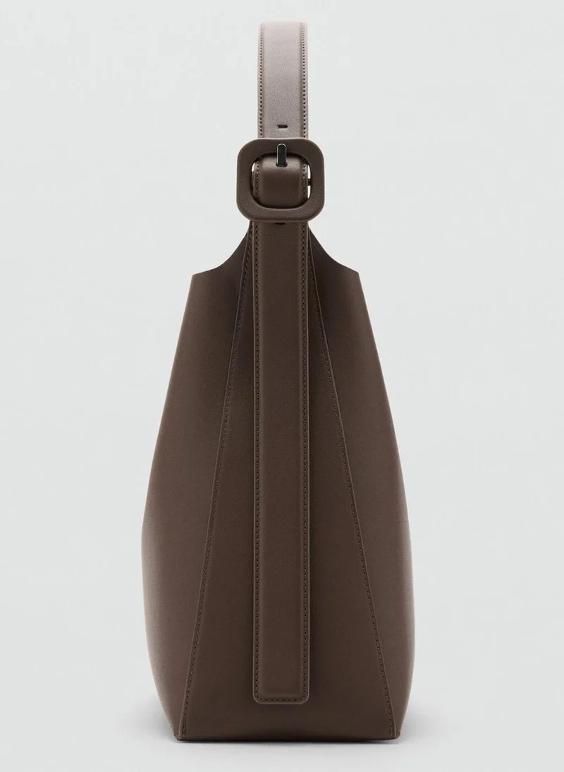 MANGO Shopper bag with buckle