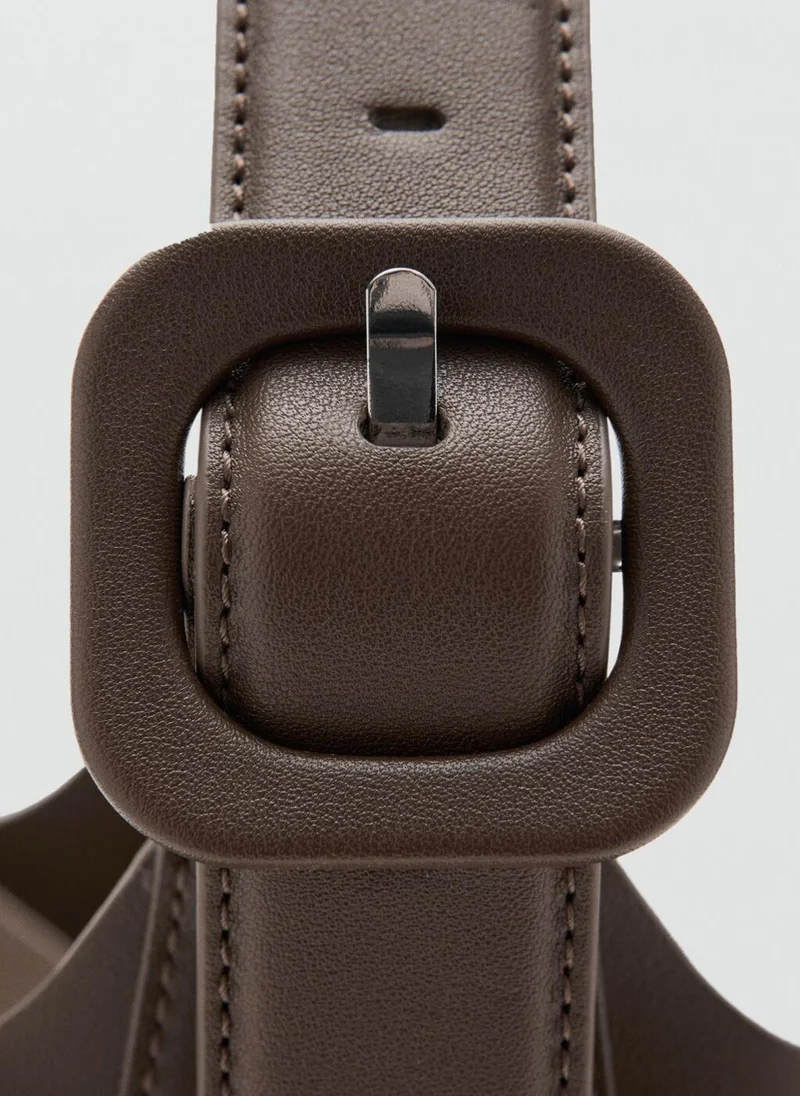 MANGO Shopper bag with buckle