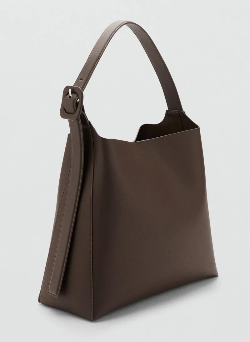 MANGO Shopper bag with buckle