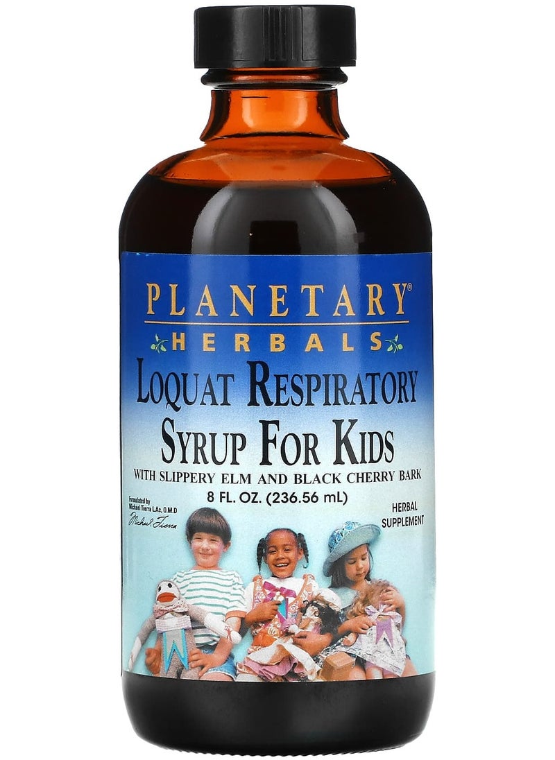 PLANETARY HERBALS Loquat Respiratory Syrup for Kids, 8 fl oz (236.56 ml) 