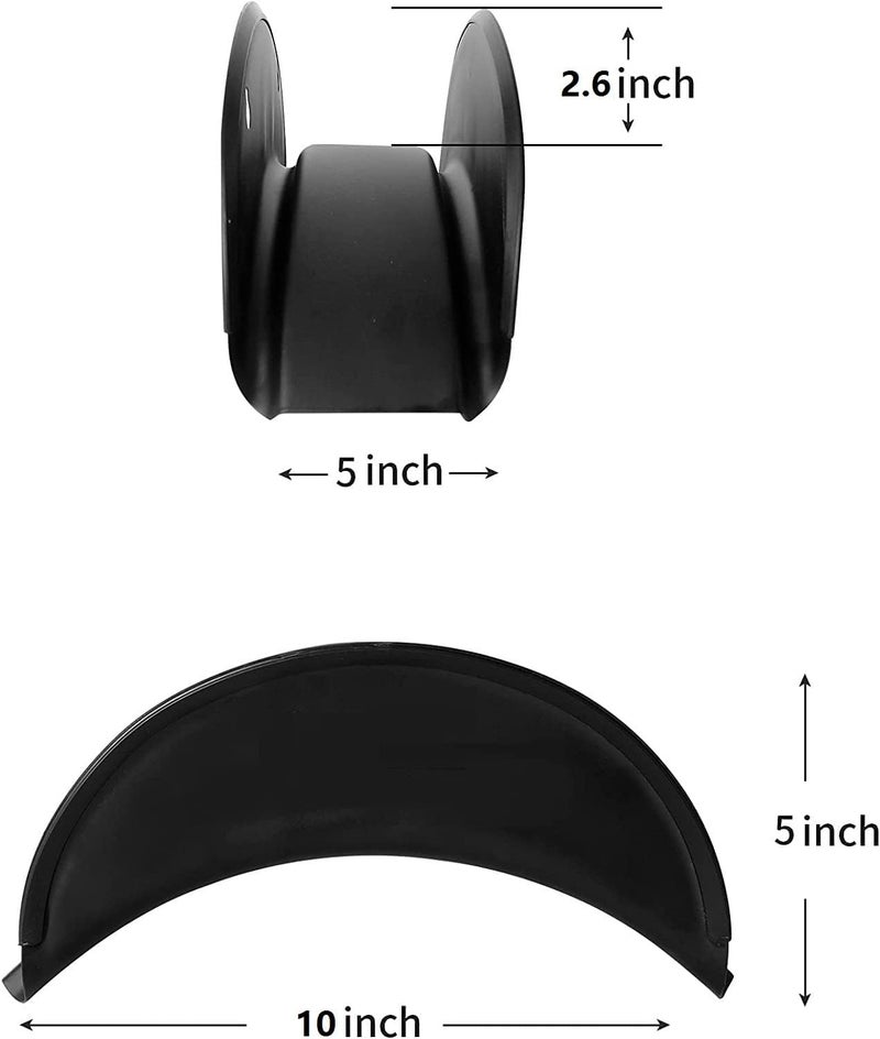 Episkey Hose Hanger, Wall-Mounted Metal Hose Holder, Anti-Corrosive Hose Bracket (Black) - Image 3