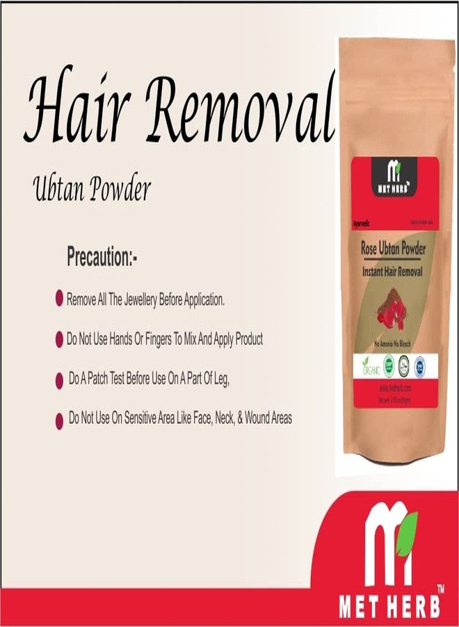 Metherb Hair Remover Combo pack for unwanted hair I Hair Removal Ubtan powder/Rose Flavour - Image 3