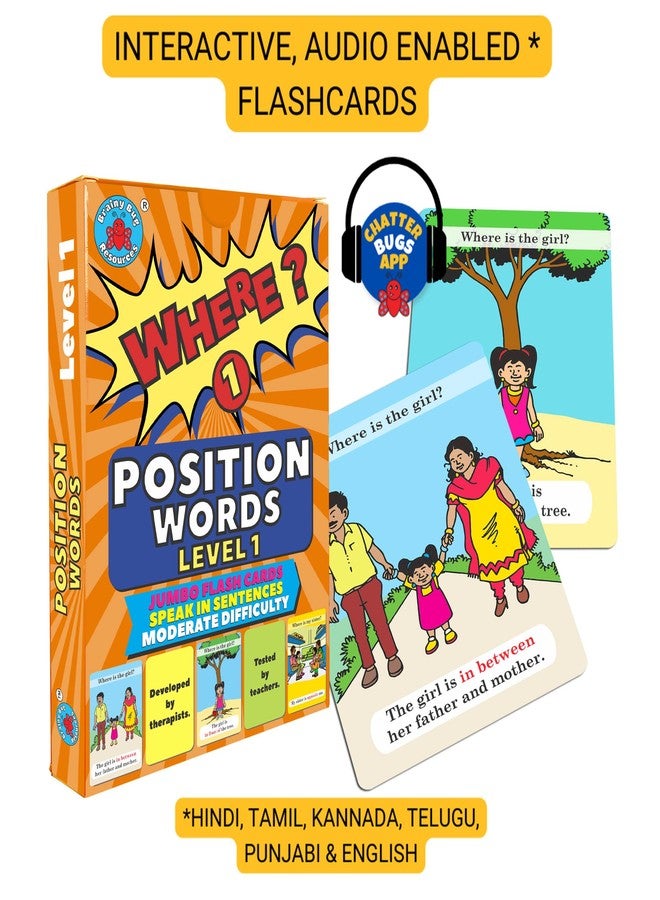 Brainy Bug Resources Flashcards with App-Enabled Audio Feature | 3 Part Stories, Answer 'Where?' 'When?' 'Why?' | Audio in Hindi, Tamil, Telugu, Kannada, Punjabi, English | Speak English - Image 3