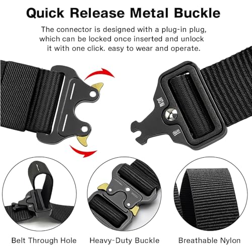 TRAVALATE Nylon Double D Ring Buckle Belt for Men & Women | Military Style Heavy Duty Work Belt with Metal Buckle | Fit Sizes up to 40 Inches - Image 3