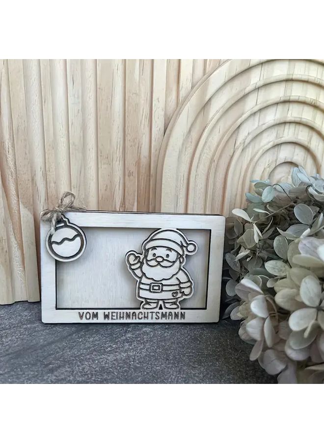 Christmas Voucher Holder With Gift Envelope Angel Santa Elf Card Slot Style A - Image 3