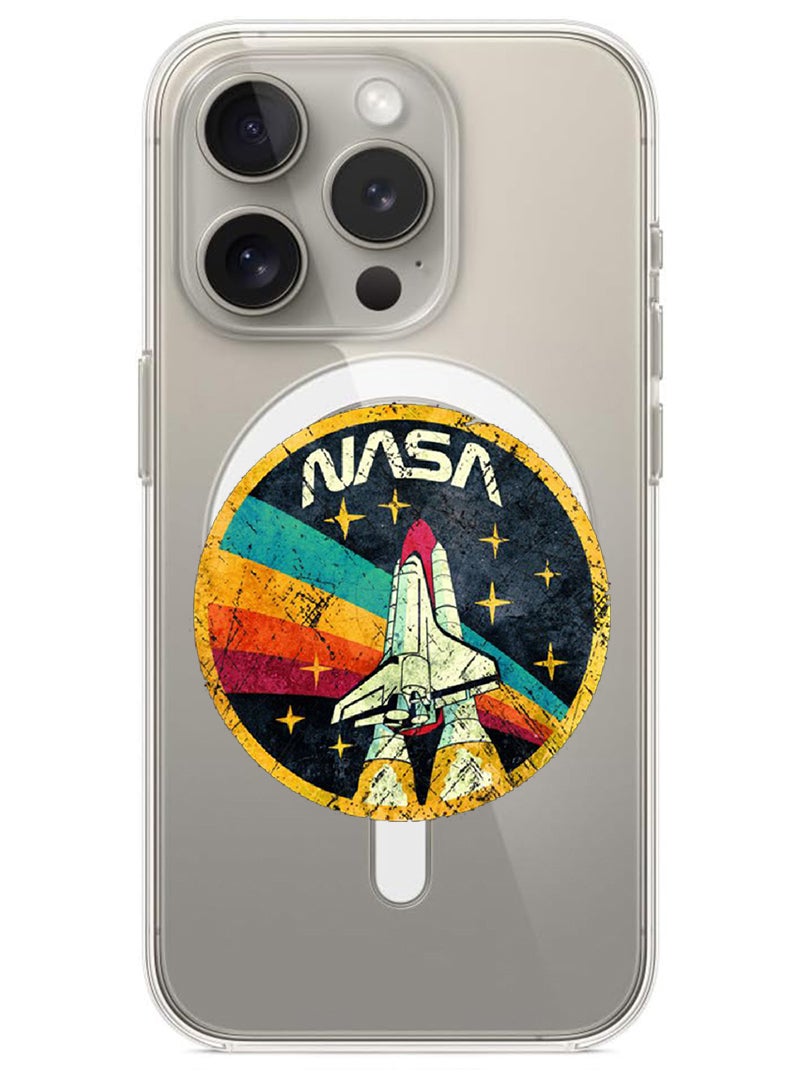 Theodor Magnetic Case for iPhone 15 Pro 6.1-inch Compatible with MagSafe Wireless Charging, Shockproof Phone Bumper Cover Nasa 2 - Image 1