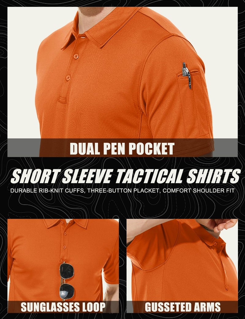 MAGCOMSEN Golf Polo Shirts for Men T Shirts for Men Casual Shirts Fishing Shirts Mens Golf Polo Shirts Short Sleeve Shirts Golf Work Shirts Quick Dry Shirts Summer Shirts - Image 5