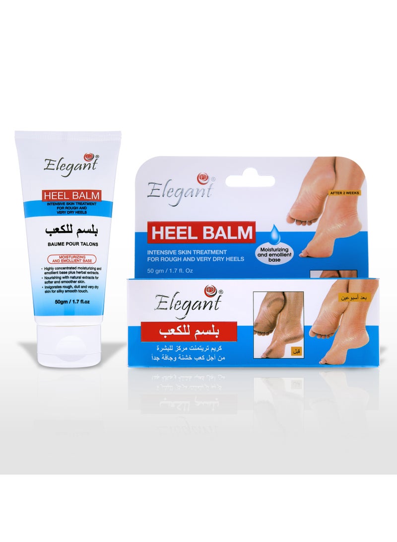 Elegant Foot Cream with Vitamin E, 50g Heel Balm for Daily Use, Softens & Soothes Rough and Dry Heels 