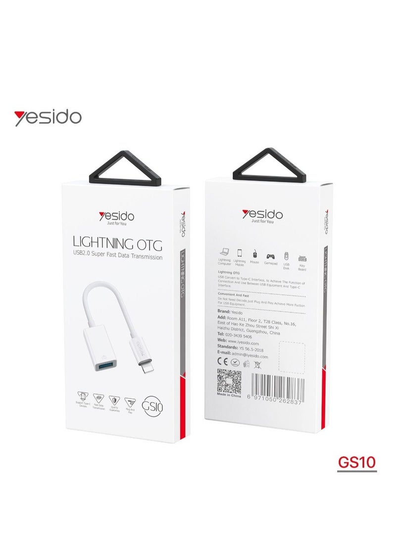 YESIDO GS10 IPHONE OTG CABLE ADAPTER - Image 3