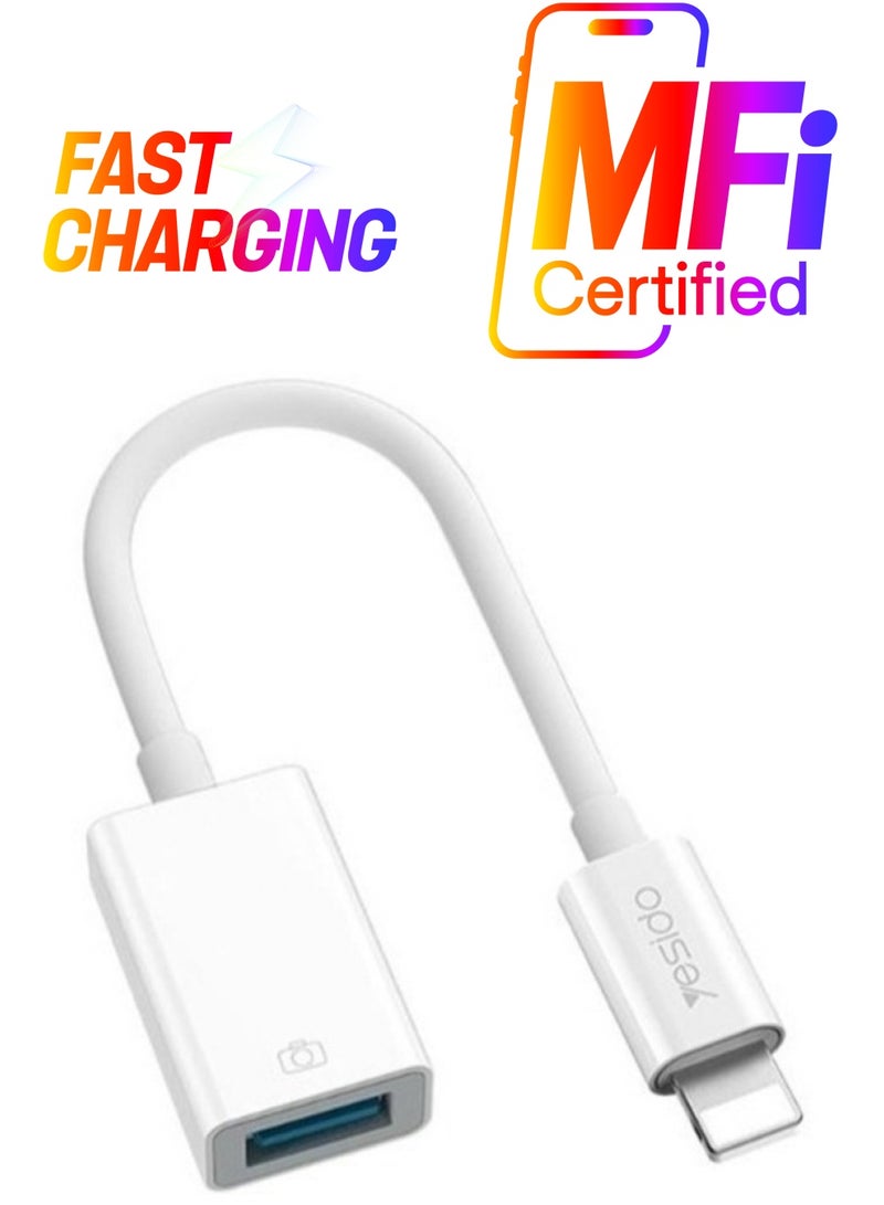 YESIDO GS10 IPHONE OTG CABLE ADAPTER - Image 1