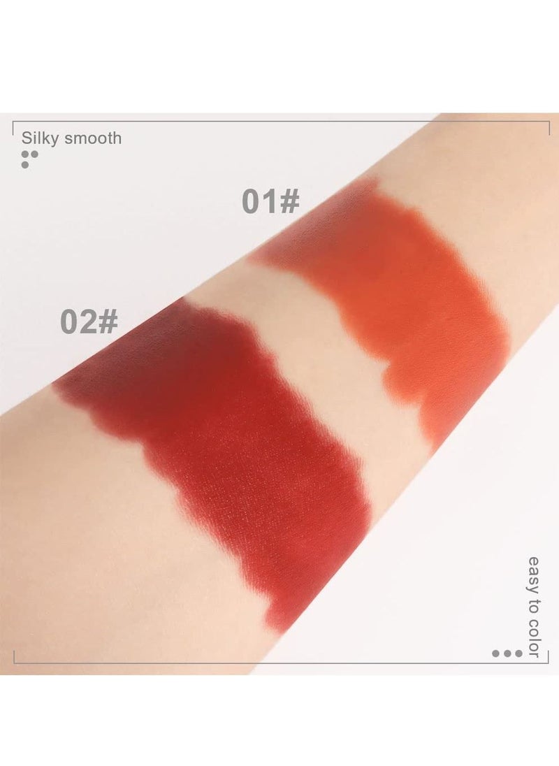 Heng Fang Lipstick Dual Color Silky Velvet Matte Red Stay on Waterproof Lipstick 2Pcs  - Image 5