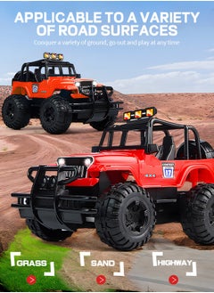 GROIC RC Cars,Electric Toy All Terrain Remote Control Car, Racing Cars Electric Vehicle,Kids Outdoor Toys Fast Racing Buggy Toy with Led Lights and Rechargeable Battery  - Image 2