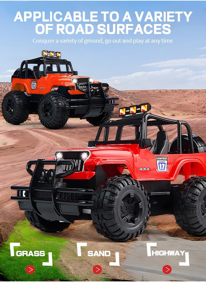 GROIC RC Cars,Electric Toy All Terrain Remote Control Car, Racing Cars Electric Vehicle,Kids Outdoor Toys Fast Racing Buggy Toy with Led Lights and Rechargeable Battery  - Image 2