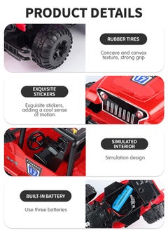 GROIC RC Cars,Electric Toy All Terrain Remote Control Car, Racing Cars Electric Vehicle,Kids Outdoor Toys Fast Racing Buggy Toy with Led Lights and Rechargeable Battery  - Image 5