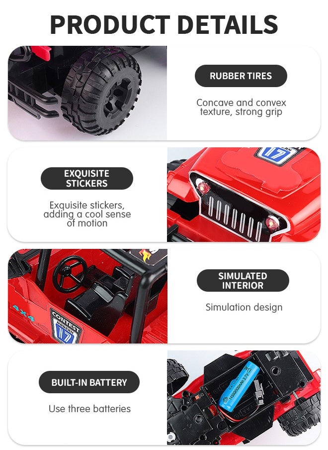 GROIC RC Cars,Electric Toy All Terrain Remote Control Car, Racing Cars Electric Vehicle,Kids Outdoor Toys Fast Racing Buggy Toy with Led Lights and Rechargeable Battery  - Image 5