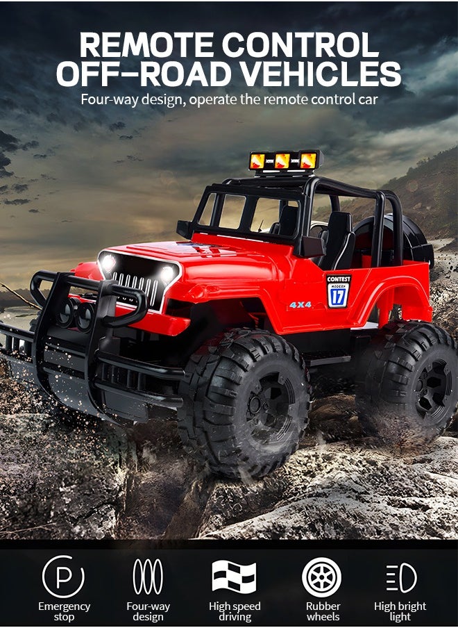 GROIC RC Cars,Electric Toy All Terrain Remote Control Car, Racing Cars Electric Vehicle,Kids Outdoor Toys Fast Racing Buggy Toy with Led Lights and Rechargeable Battery  - Image 3