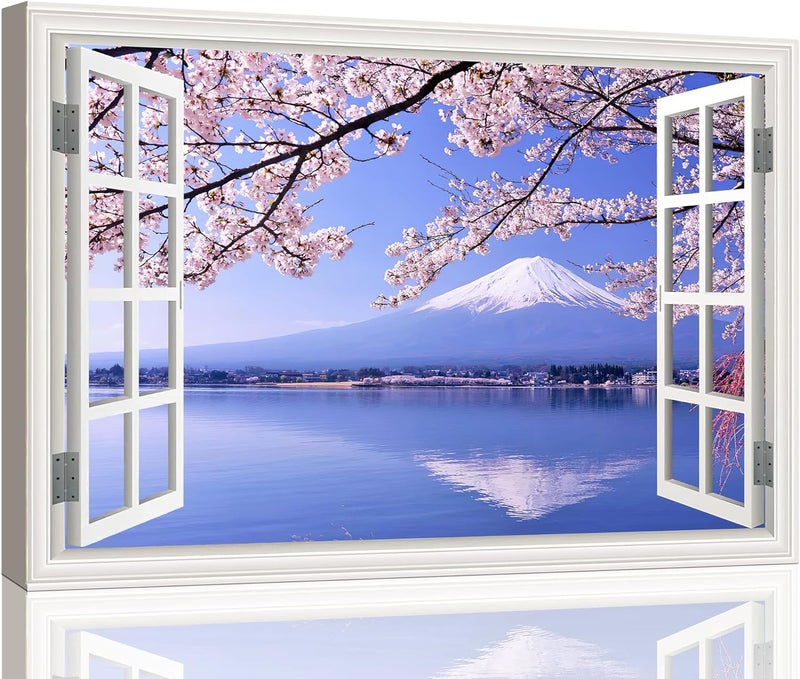 Tijuboni Japanese Landscape Canvas Wall Art - Image 1