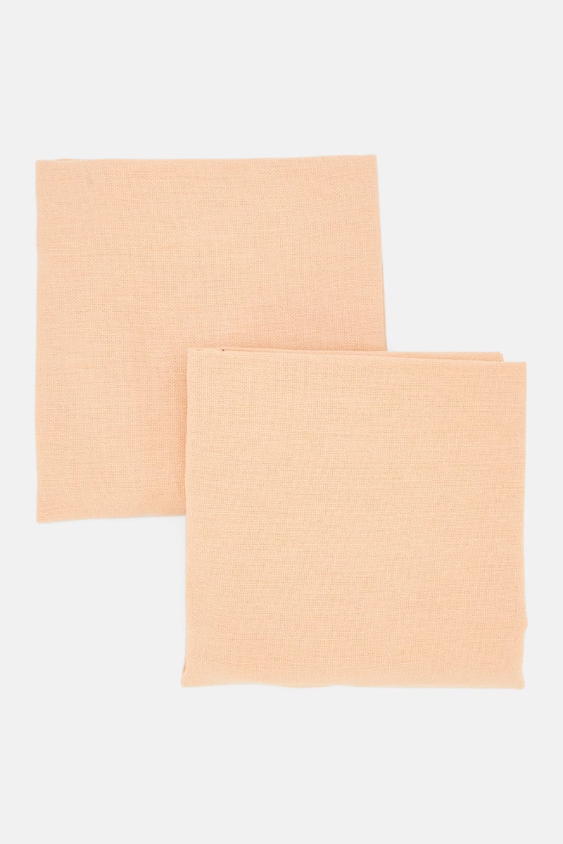 Muy Mucho Plain Smooth Cushion Cover, Peach - Image 2
