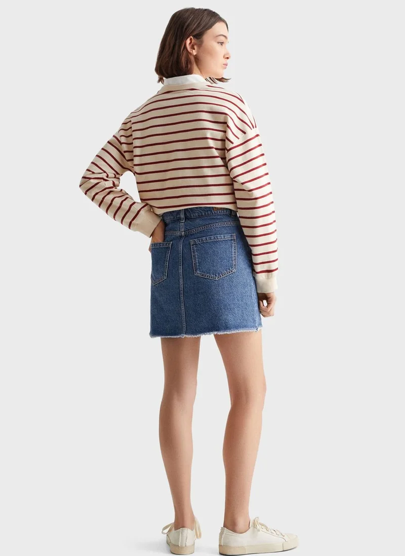 MANGO Youth Essential Denim Skirt