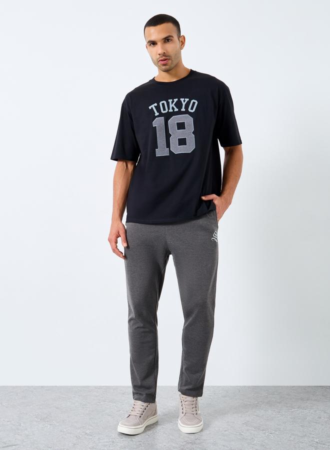 Styli Men Charcoal Straight Fit Joggers - Image 2