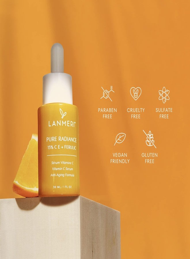 Lanmeri Ceuticals 15% Vitamin C + E + Ferulic Serum: Advanced Antioxidant Defense Formula with 1% Vitamin E & 0.5% Ferulic Acid – High-Stability Vitamin C Serum (1 Fl Oz (Pack of 2, Vitamin C - Image 5