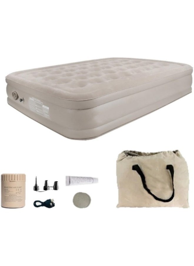 GGEROU - Air Bed Mettress with Built-in Electric Pump, Inflatable Air Mettress Sleeping Pad, Portable Roll Up Bed, Inflatable Outdoor Mat 200 * 150 * 40cm - Image 1