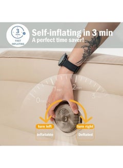 GGEROU Air Bed Mettress with Built-in Electric Pump, Inflatable Air Mettress Sleeping Pad, Portable Roll Up Bed, Inflatable Outdoor Mat 200 * 150 * 40cm  - Image 3