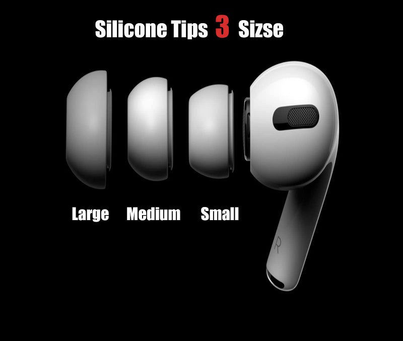 Acediar AirPods Pro Replacement Ear Tips [3 Pairs] for AirPods Pro1,2, Silicon Earbuds Tips with Noise Reduction Hole, Fit in The Charging Case (Sizes S/M/L, White) - Image 4